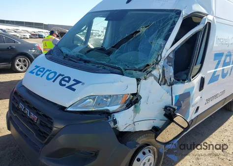 2023 Ram Promaster 3500 Cargo Van High Roof 159 Wb Ext из США, поврежденный, VIN 3C6MRVJG3PE508083